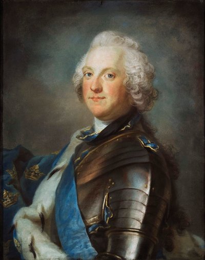 Portret van Adolf Frederik, 1710-1771, Koning van Zweden, tussen 1751-1786 door Sergei Ivanovich Gribkov