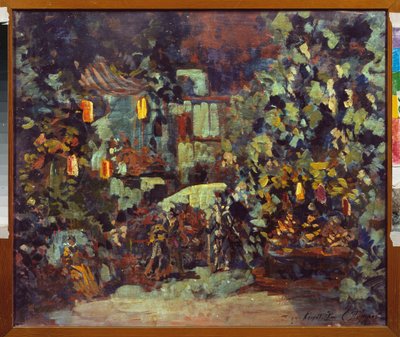 Decorontwerp voor de opera Don Quichotte van Jules Massenet door Sergei Ivanovich Petrov
