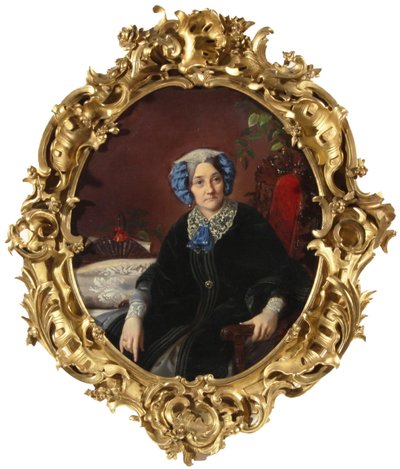 Portret van prinses Isabella Adamovna Gagarina 1800-1886, geboren gravin Walewska, 1850s door Sergei Konstantinovich Zaryanko