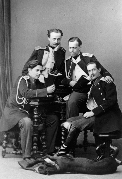 Grootvorsten Alexander Alexandrovich en Vladimir Alexandrovich van Rusland door Sergei Lvovich Levitsky