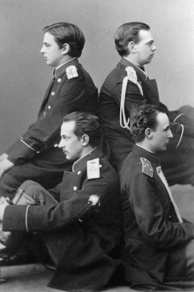 Grootvorsten Alexander Alexandrovich en Vladimir Alexandrovich van Rusland, ca. 1870-1875 door Sergei Lvovich Levitsky