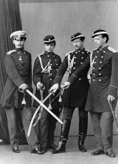 Grootvorsten Alexander Alexandrovich en Vladimir Alexandrovich van Rusland, c1870-c1875 door Sergei Lvovich Levitsky