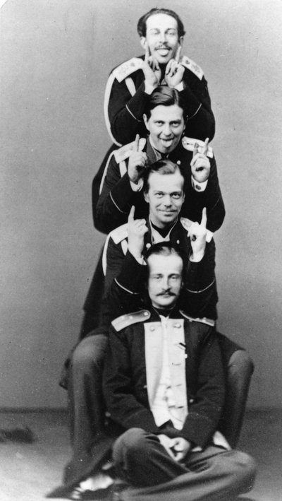 Grootvorsten Alexander Alexandrovich en Vladimir Alexandrovich van Rusland door Sergei Lvovich Levitsky