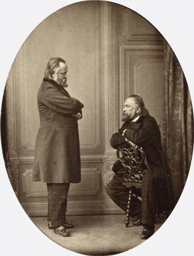 Herzen tegen Herzen. Dubbelportret van Aleksandr Ivanovich Herzen 1812-1870, 1865 door Sergei Lvovich Levitsky