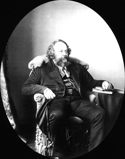Mikhail Bakunin, Russische revolutionair en theoreticus van het anarchisme, 1863 door Sergei Lvovich Levitsky