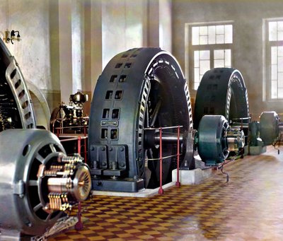Hindoe Koesh Waterkrachtcentrale door Sergei Mikhailovich Prokudin Gorskii