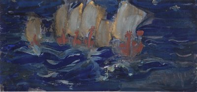 Illustratie voor het Sprookje van de Tsaar Saltan door A. Poesjkin door Sergei Vasilievich Malyutin