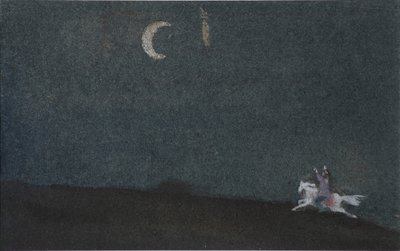 Illustratie bij Het verhaal van de dode prinses en de zeven ridders door Sergei Vasilievich Malyutin