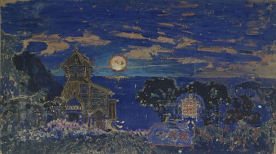 Toneelontwerp voor de opera Kashchey de Onsterfelijke door N. Rimsky-Korsakov, 1902 door Sergei Vasilievich Malyutin
