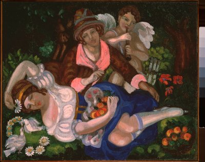 Allegorische scène door Sergei Yurevich Sudeikin