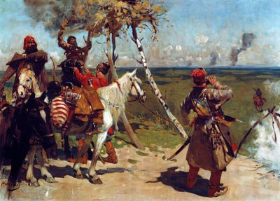 Aan de grenswacht van Moskou door Sergej Vasilevic Ivanov