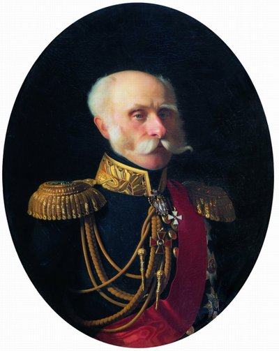 Portret van graaf Fjodor Petrovitsj Litke door Sergey Konstantinovich Zaryanko