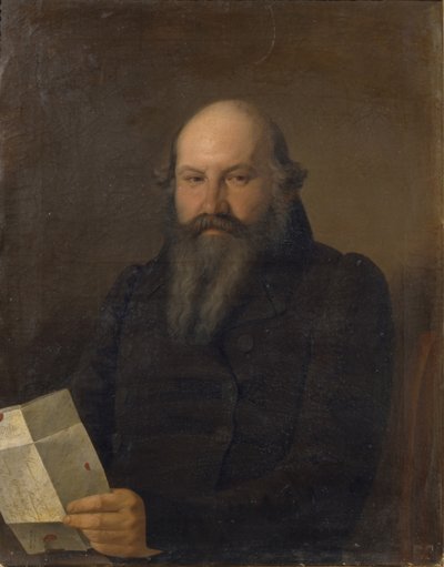Portret van Osip Mikhaylovich Senkov 1790-1851, 1836 door Sergey Konstantinovich Zaryanko
