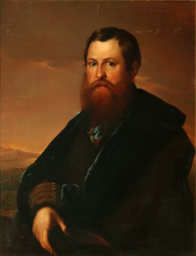 Portret van de Koopman Pyotr Semyonovich Sapozhnikov door Sergey Konstantinovich Zaryanko