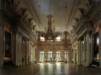 De zaal van de veldmaarschalk in het Winterpaleis door Sergey Konstantinovich Zaryanko
