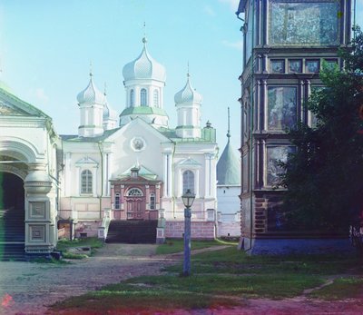 Kathedraal van de Geboorte van de Heilige Moeder Gods in het Ipatiev-klooster, 1905-1915 door Sergey Prokudin Gorsky