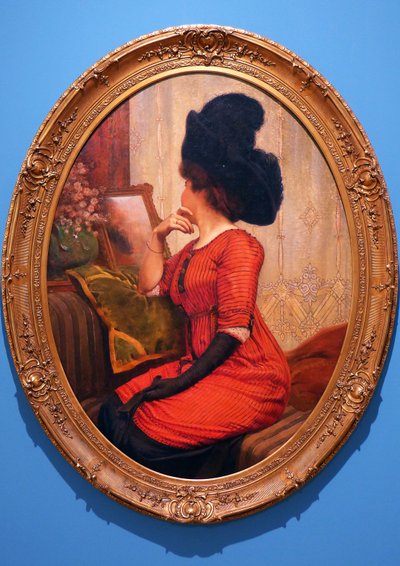 De vrouw in het rood door Servais Joseph Detilleux