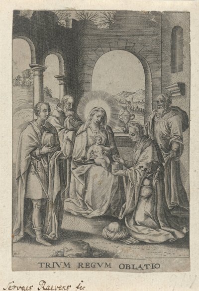 Aanbidding der Koningen door Servatius Raeven
