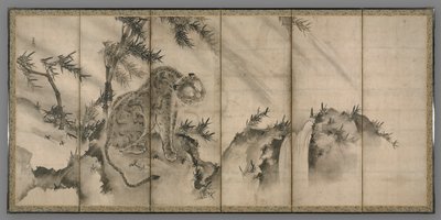 Tijger, 1500s door Sesson Shkei
