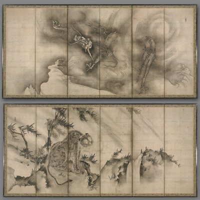Draak en Tijger door Sesson Shukei