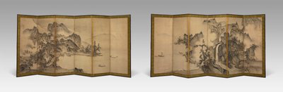 Landschap van de Vier Seizoenen door Sesson Shukei