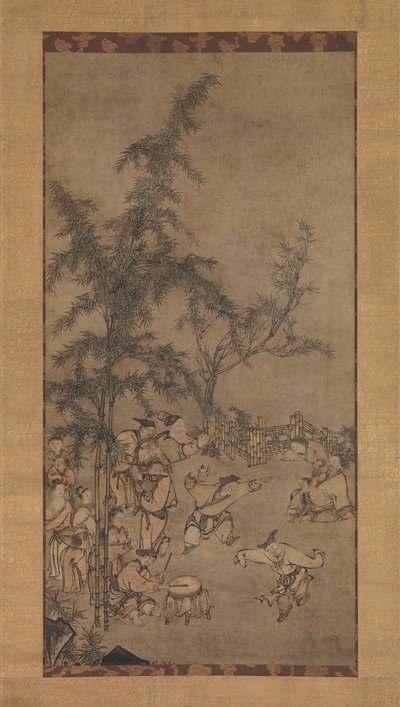 Zeven wijzen van het bamboebos, 1550s door Sesson Shukei