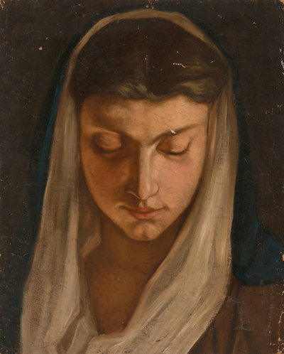 Vrouw met hoofddoek door Severin Falkman