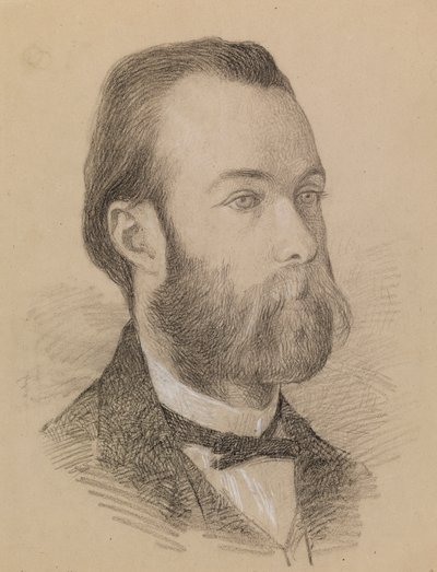 Portret van een man door Severin Falkman