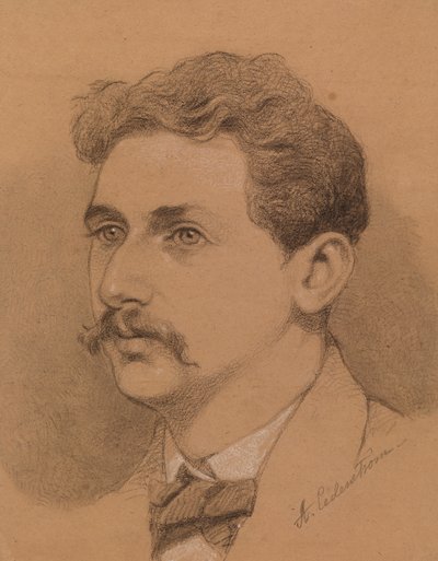 Portret van een man door Severin Falkman
