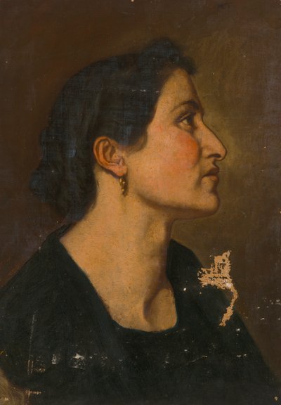 Vrouw in profiel door Severin Falkman