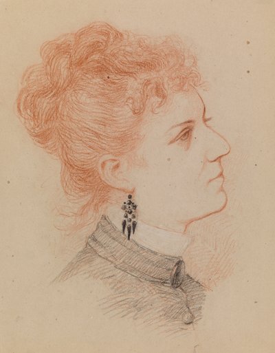 Portret van een vrouw door Severin Falkman