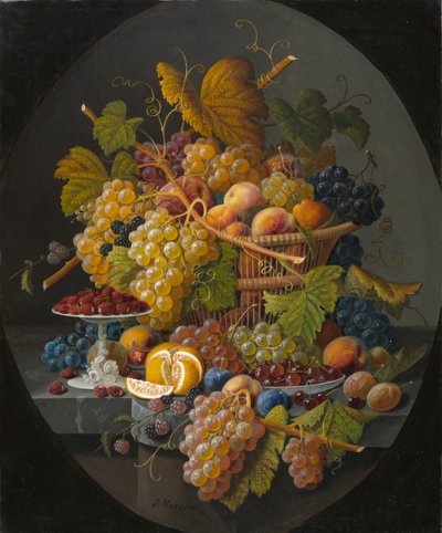 Stilleven met fruit door Severin Roesen