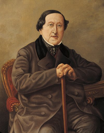 Portret van Italiaanse componist Gioacchino Rossini door Severini Severini