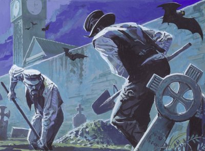 Burke en Hare, Grafrovers en moordenaars (gouache op papier) door Severino Baraldi