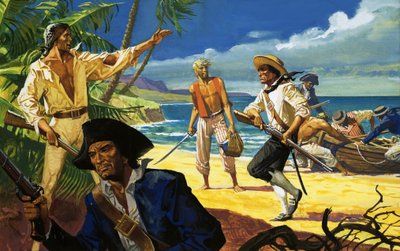 Muiters van de Bounty landen op het eiland Pitcairn door Severino Baraldi
