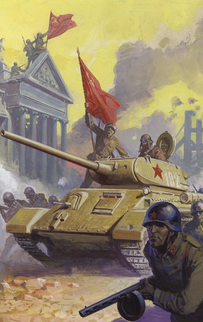 De Russische aanval op Berlijn aan het einde van de Tweede Wereldoorlog door Severino Baraldi