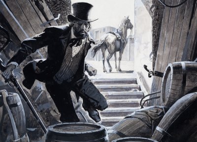 William Bent (gouache op papier) door Severino Baraldi