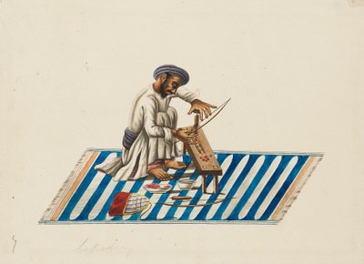 Edelsteenslijper aan het Werk door Sewak Ram