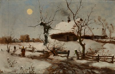Huisjes in de sneeuw door Seweryn Bieszczad