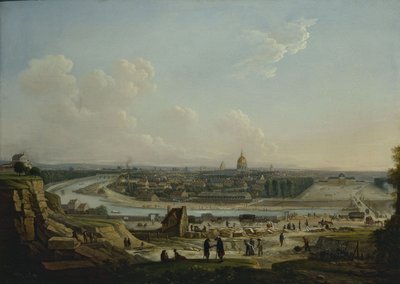 Algemeen uitzicht op Parijs, genomen vanaf de heuvel van Chaillot, in 1818 door Seyfert