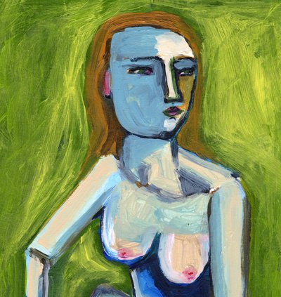 Gestileerd blauw naakt door Sharyn Bursic