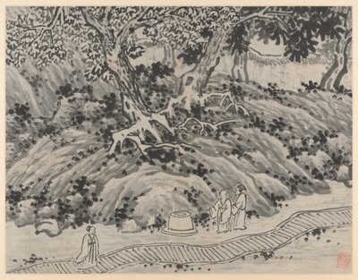 Twaalf Zichten op de Tijgerheuvel, Suzhou: De Bron van de Dwaas door Shen Zhou