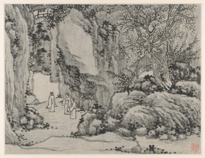 Twaalf uitzichten van Tiger Hill, Suzhou: De Zwaardbron, Tiger Hill, na 1490 door Shen Zhou