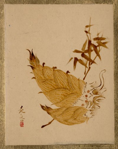 Bamboescheuten door Shibata Zeshin