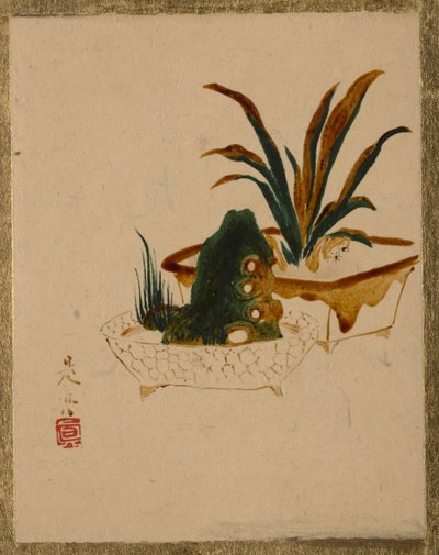 Bloemen in Jardinieres door Shibata Zeshin