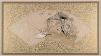 Huis met vrouw en baby door Shibata Zeshin