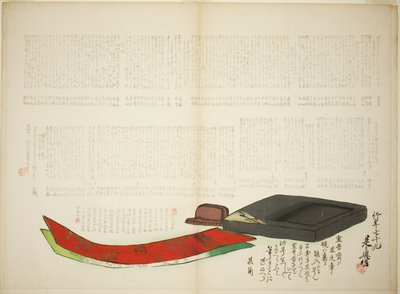 Lagen van Kikaku-poëzie door Shibata Zeshin