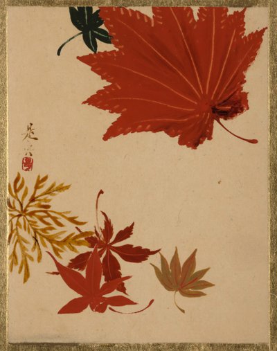 Esdoornbladeren door Shibata Zeshin