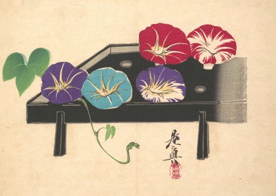 Ochtendglorie, ca. 1860 door Shibata Zeshin
