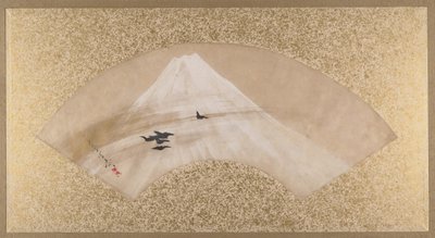 Bergen met vogels door Shibata Zeshin